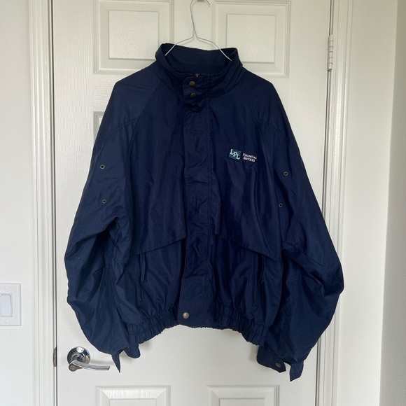 VINTAGE 90’s Y2K Sport Full Zip Jacket Mens Navy Blue Fall Excellent Condition - Picture 4 of 5